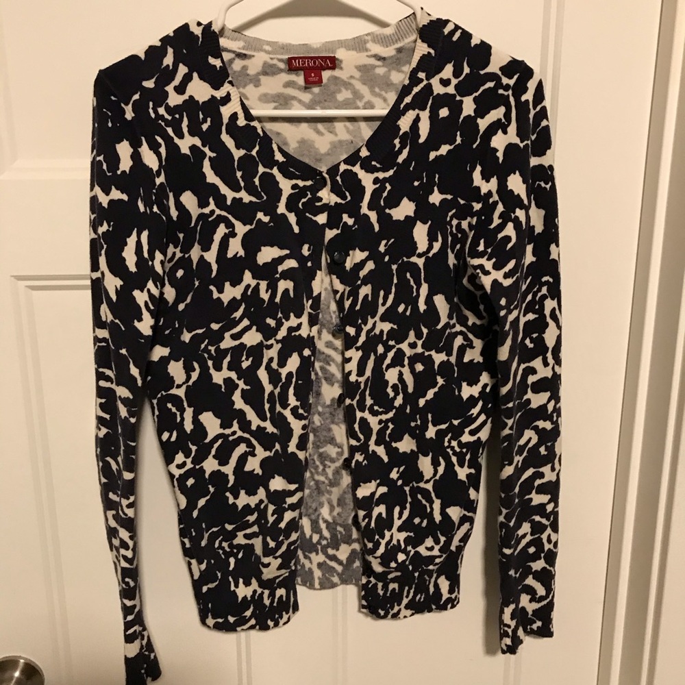 Merona size S navy printed cardigan